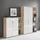 BMG Möbel Office Edition Aktenschrank 257 x 186 x 33 cm Eiche Sonoma/Weiß Hochglanz