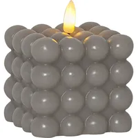 Star Trading Flamme Dot LED-Kerze 10 cm grau