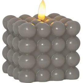 Star Trading Flamme Dot LED-Kerze 10 cm grau
