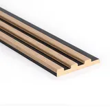 Bildershop-24 Abschlussleiste für Wandpaneele & Deckenpaneele Dekowa in Eiche Natur Schwarz 252 x 10,7 x 1,5 cm