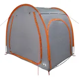 vidaXL Fahrradgarage mit Dach Kuppelzelt grau und orange 218 x 156 x 180 cm