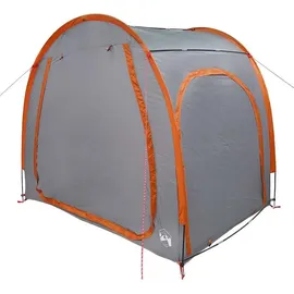vidaXL Fahrradgarage mit Dach Kuppelzelt grau und orange 218 x 156 x 180 cm