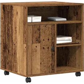 vidaXL Druckerständer Altholz 60 x 50 x 67 cm Holzwerkstoff