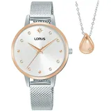 Quarzuhr LORUS "Classic" Armbanduhren silberfarben Damen Armbanduhr, Damenuhr, Edelstahlarmband, Ideal auch als Geschenk