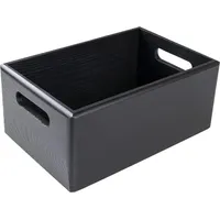 Creative Deco Schwarze Holzkiste Korb | 30x20x13cm (+/-1cm) |