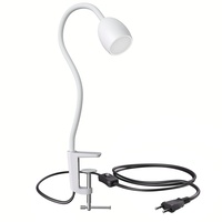 Ledscom.de GU10 Klemmleuchte KLUK mit Schwanenhals, weiß inkl. GU10,