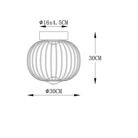 GLOBO 15652DN Deckenbeleuchtung LED Wohnzimmerlampe 3 Stufenschalter D 30 cm