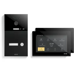 GVS - 1-Familienhaus IP Video Türsprechanlage AVS1285A - Mit 2x7 Zoll Monitor, App, HD-Kamera & Türöffner Funktion