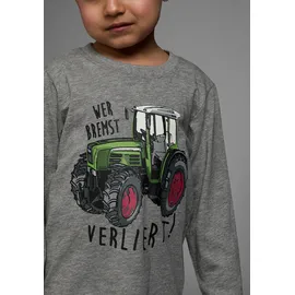 Kidsworld Langarmshirt in grau-meliert | Gr.: 116/122
