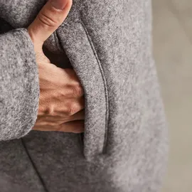 maloja LupiciaM Alpine Wool Coat (mit Kapuze, Bonded Wool, warm) grau - M