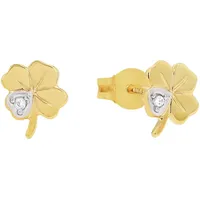 Amor Ohrstecker Kleeblatt Gelbgold 375 89139589DIAMORE Größe: onesize