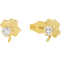 Amor Ohrstecker Kleeblatt Gelbgold 375 89139589DIAMORE Größe: onesize