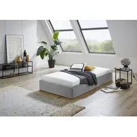Westfalia Schlafkomfort Polsterbett "Osaka", grau, B:125cm L:205cm, Bezug: Glanzvelours