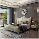 Xlmoebel Schlafzimmer-Set Elegantes Designer Schlafzimmermöbel mit Bett und Nachttischen, (3-tlg., 3tlg. Schlafzimmer Set (Bett +2x Nachttisch), Hergestellt in Europa weiß