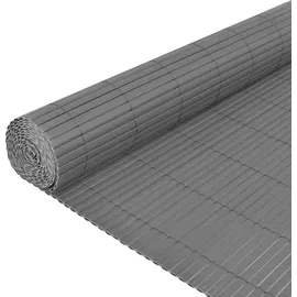 vidaXL Gartenzaun Doppelseitig 90 x 300 cm Grau/Kunststoff