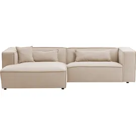 LeGer Home by Lena Gercke Eckcouch Cord 2-Sitzer Beige