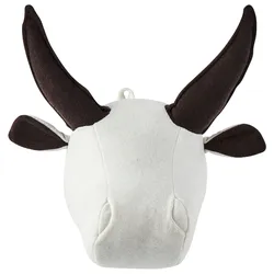 Wanddekoration cremeweiß / braun Tierkopf Stier 22 x 24 cm GEOFFREY