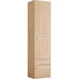 Priess Wäscheschrank Barcelona 48 x 193 x 36 cm Braun/Beige