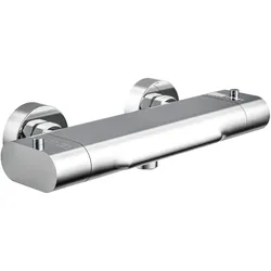Wannenarmatur CARNEO, Wasserhahn Bad mit Thermostat, Badewannenarmatur Wasserfall, Mischbatterie Badewanne, Chrom
