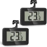 Kühlschrankthermometer, 2-teiliges Mini-digital-lcd-thermometer Mit Haken, Gefrierschrankthermometer Mit Temperatursensor Für Kühlschränke, Küchen Und Gefrierschränke