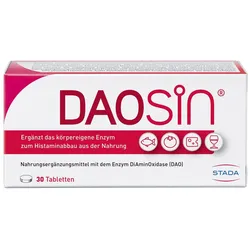 DAOSiN® Tabletten zur Ergänzung des körpereigenen DAO-Enzyms zum Histaminabbau aus der Nahrung