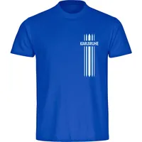 Multifanshop Herren T-Shirt - Karlsruhe - Streifen - Druck