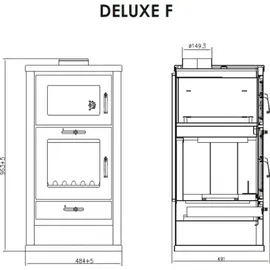 VICTORIA Deluxe F mit Backfach schwarz 11 kW