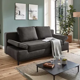 SUN GARDEN Schlafsofa Stoff 2-Sitzer Anthrazit