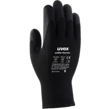 Uvex Arbeitshandschuhe Unilite Thermo, 6059310, Winter-Thermohandschuhe, schwarz, Größe 10