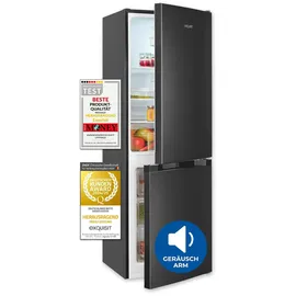 Exquisit KGC5231-60-E-050C Kühl-Gefrierkombination (157 l, 1440 mm hoch, Inoxlook-az)