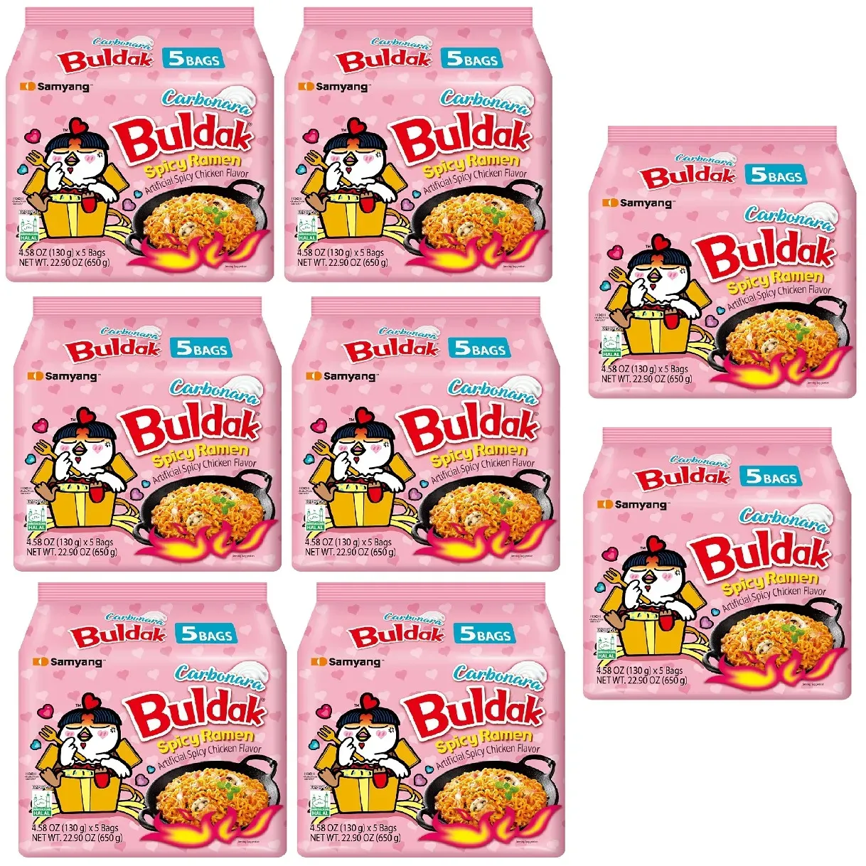Samyang Hot Chicken Carbonara Flavor 40er Pack a 130g Ramen