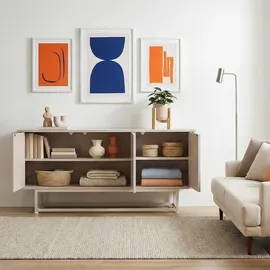 [en.casa] Boxholm 120 x 55 x 30 cm Sandfarben