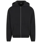 URBAN CLASSICS Fluffy Zip Hoody Kapuzenjacke schwarz, S