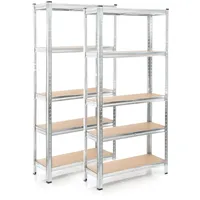 Wiltec Set 2x Schwerlastregal 180x90x30cm, 875 kg Gesamtlast, Steckregal