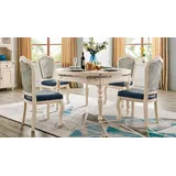 Runder Barock Esstisch Tisch Klassische Esstische Möbel Tische Holz Möbel Neu - Beige