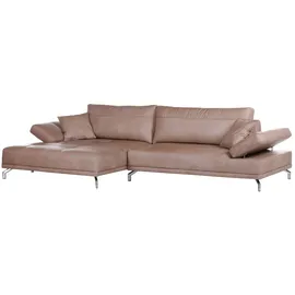 GUTMANN FACTORY Eckcouch Leder 2-Sitzer Braun