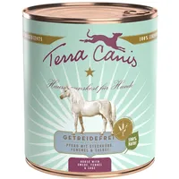 Terra Canis Getreidefrei 800g Dose Hundenassfutter 6 x 800 Gramm Pferd mit Steckrübe, Fenchel & Salbei