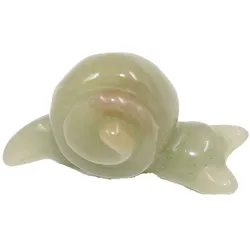 Tierfigur FIRETTI "Schmuck Geschenk Dekofigur Farbstein Edelstein Schnecke Jade", grün, Dekofiguren, B/H/T: 1,5cm x 3cm x 1,2cm, Stein, Jade, B:1,5cm H:3cm T:1,2cm