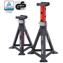 Arebos Unterstellbock Stahl 299-442 mm rot/schwarz