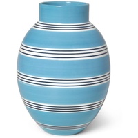 HAK Kähler Kähler Vase H30 cm Omaggio Nuovo Neu interpretiertes Design Streifen, blau