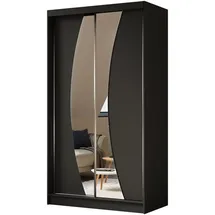 masseno Schwebetürenschrank VOCE 120 x 216 x 61 cm Schwarz
