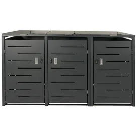Proregal Mülltonnenbox 116,5 x 197 x 80 cm anthrazit