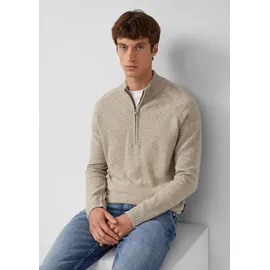 s.Oliver Strickpullover mit Troyer-Kragen Beige XL