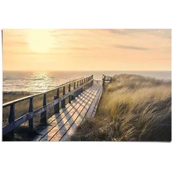 Poster REINDERS "Weg zum Strand", grün (farbe bild(er): khaki), B:91,5cm H:61cm, Papier, Bilder