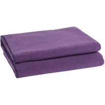 Zoeppritz Soft-Fleece Decke 160 x 200 cm aubergine