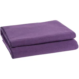 Zoeppritz Soft-Fleece Decke 160 x 200 cm aubergine