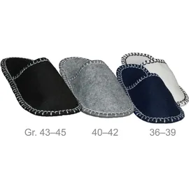 Relaxdays 6 Paar Gästehausschuhe aus Filz - Grau