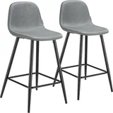 Tectake tectake® Thekenstuhl, robuster Webstoff, gepolstert, pulverbeschichtete Stahlbeine, 45 x 48 x 92 cm, Belastbarkeit 120 kg