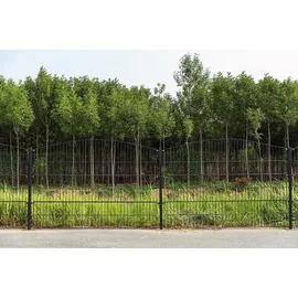 Aileenstore Doppelstabmattenzaun 3000 x 240 cm Grau/Stahl