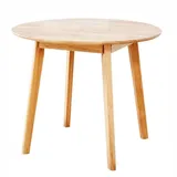 JHAISMAO Klein Rund Esstisch Für 2-6 Personen Aus Holz Platzsparend Küche Esstisch Rustikal Holz Esszimmertisch Mitte Jahrhundert Modern Endtisch Für Wohnzimmer Sofa-Tisch(Size:90cm)